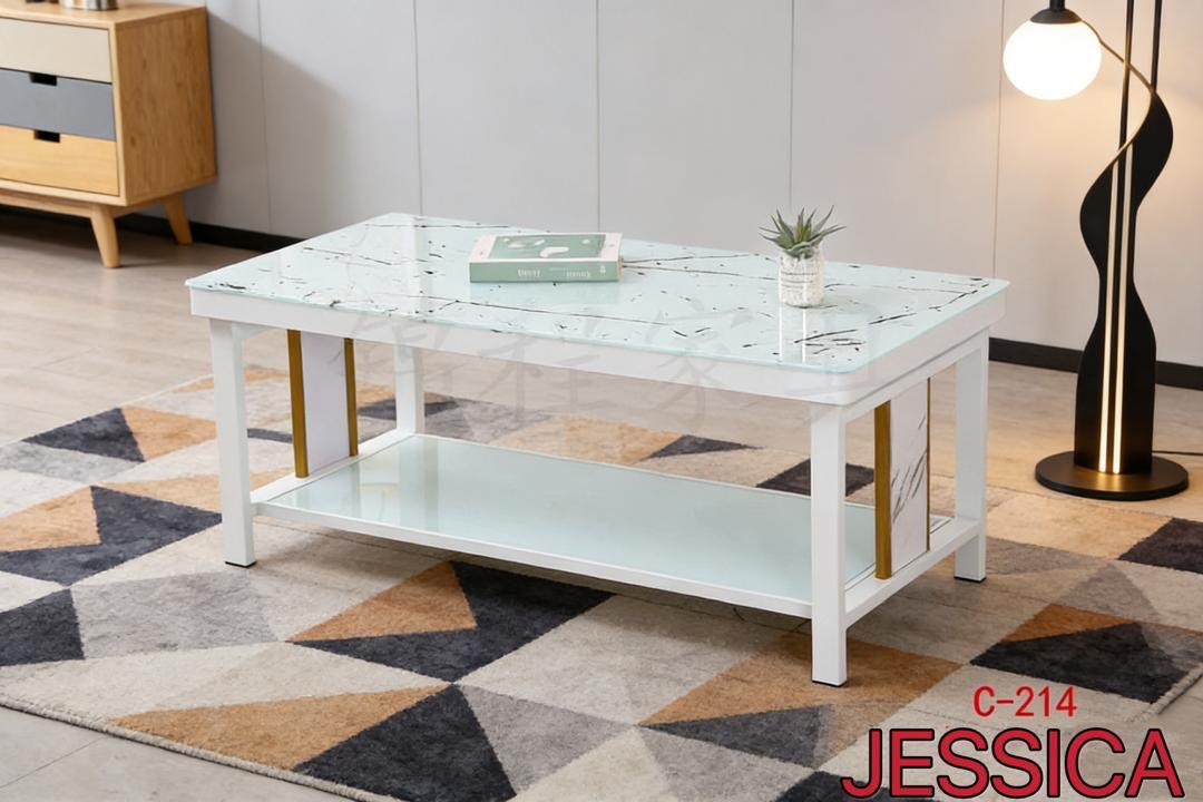 Table en marbre et verre